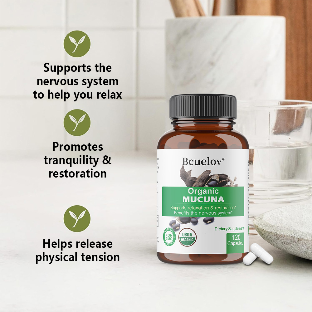 Organic Mucuna Capsules - Supp - огляд і ціна Herbal Wellness Water