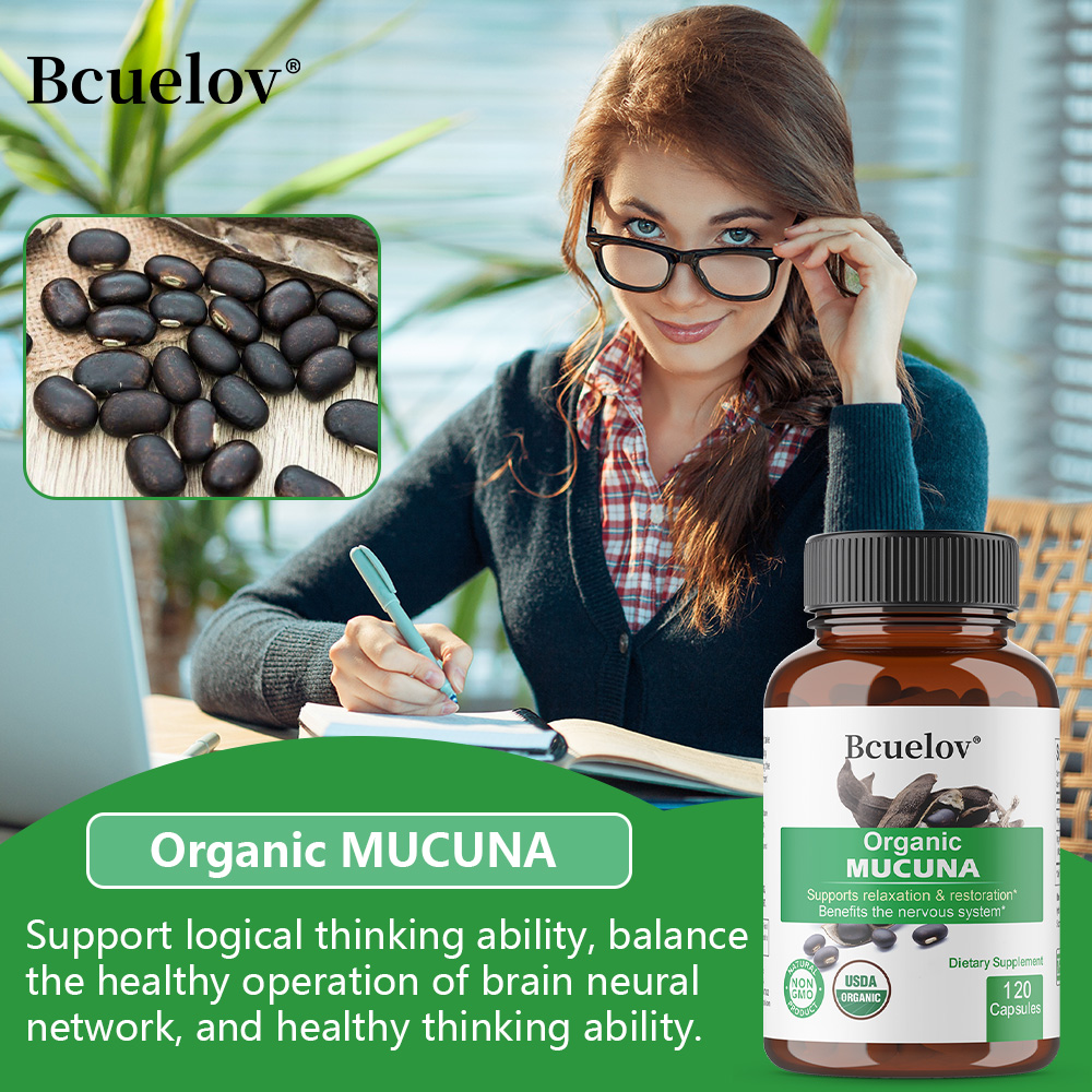 Organic Mucuna Capsules - Supp - огляд і ціна Herbal Wellness Water